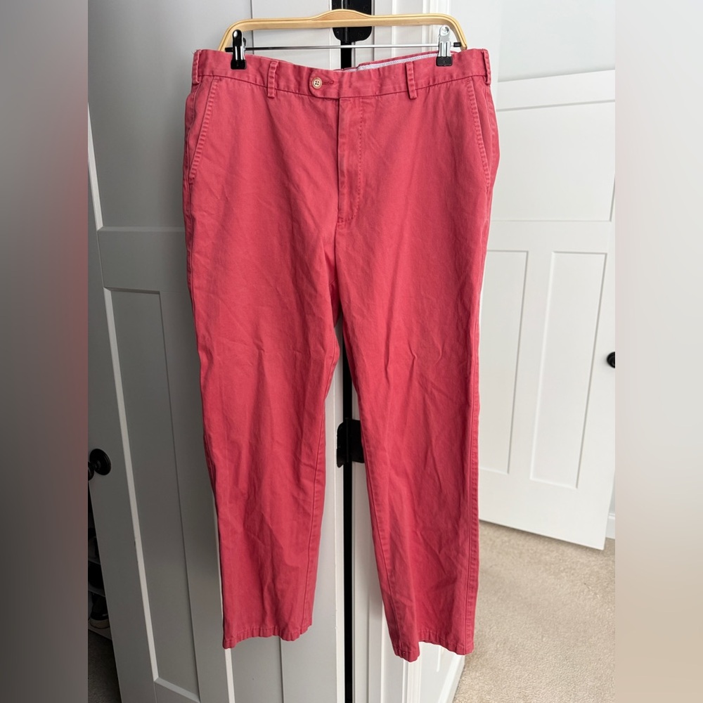 Peter Millar Coral Chinos mid rise khaki Pima cotton slim fit pants